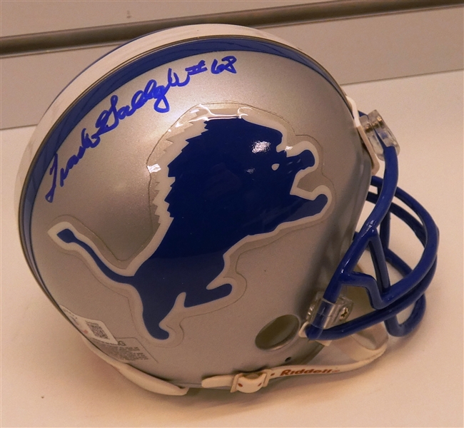 Frank Gallagher Autographed Lions Mini Helmet