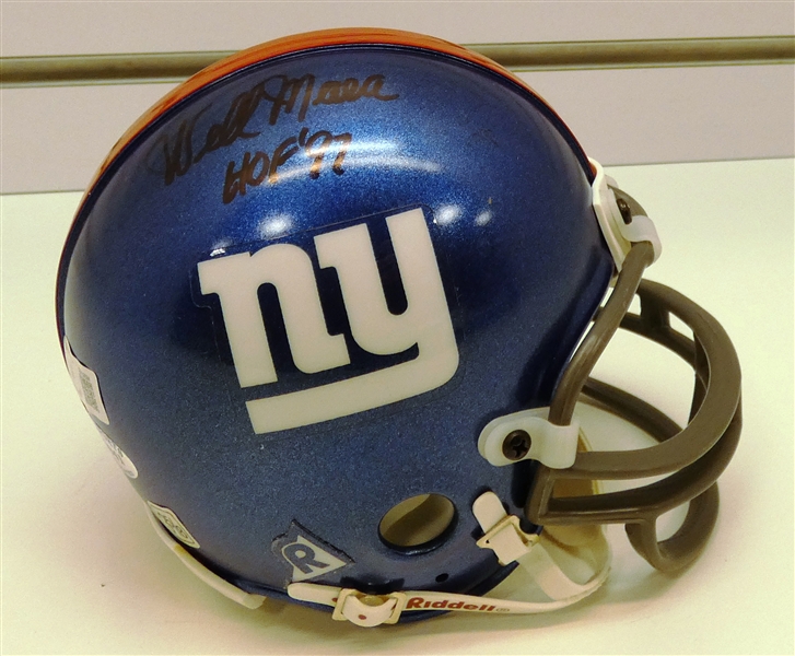 Wellington Mara Autographed Giants Mini Helmet