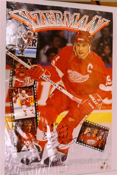 Steve Yzerman Autographed Poster