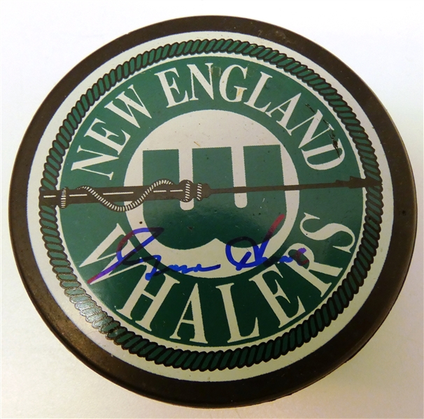 Gordie Howe Autographed Whalers Puck