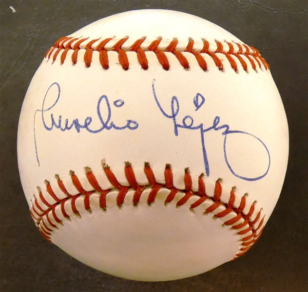 Aurelio Lopez Autographed Baseball