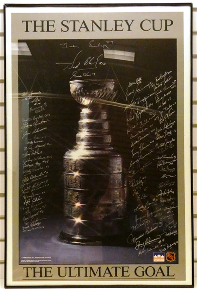 Stanley Cup Poster Autographed by 69