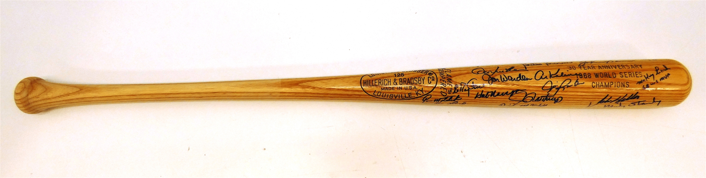 1968 Detroit Tigers Team Signed Bat (31 Autos)