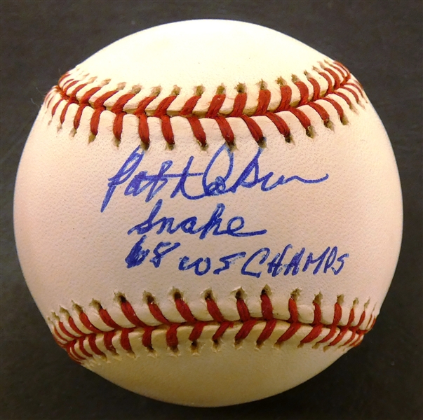 Pat Dobson Autographed Baseball w/ 2 Inscriptions