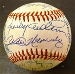 1984 Detroit Tigers Team Signed Baseball w/ Lopez (27 Signatures)