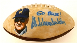 Bo Schembechler Autographed Hand Painted Football