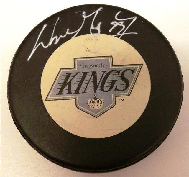 Wayne Gretzky Autographed Kings Puck