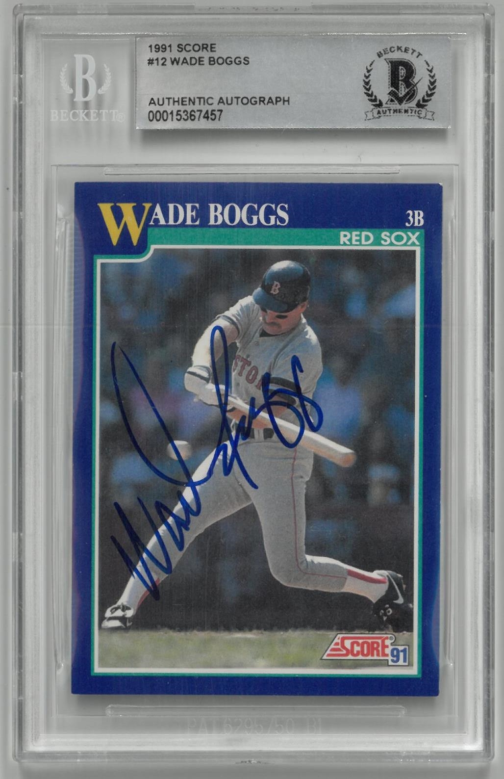 Lot Detail - Wade Boggs Autographed 1991 Score