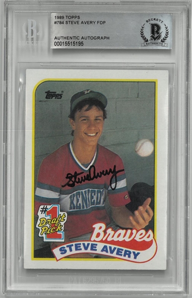 Steve Avery Autographed 1989 Topps