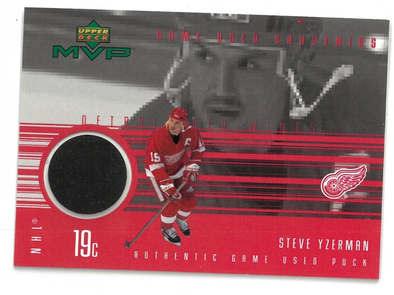 Steve Yzerman Upper Deck Puck Card