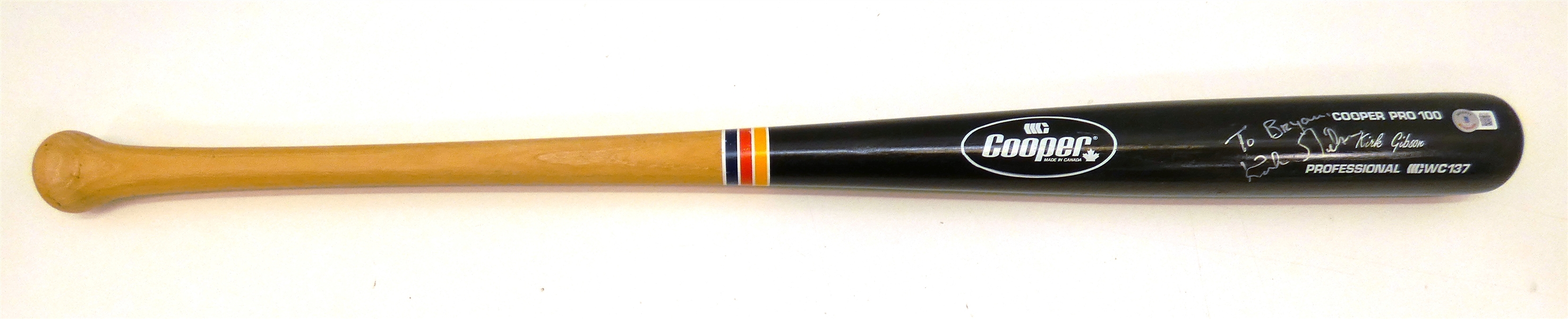 Kirk Gibson Autographed Game Model Cooper Bat