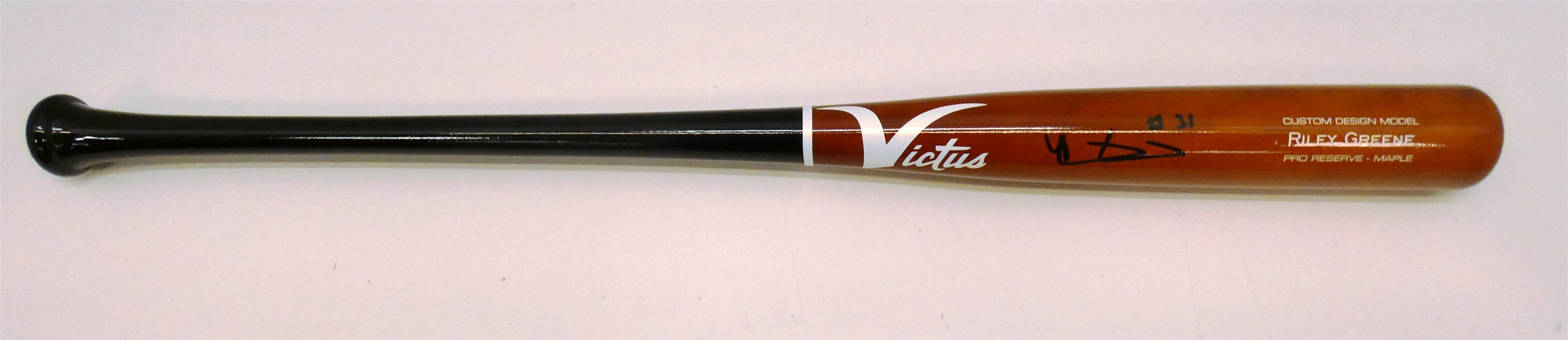 Riley Greene Autographed Game Model Bat