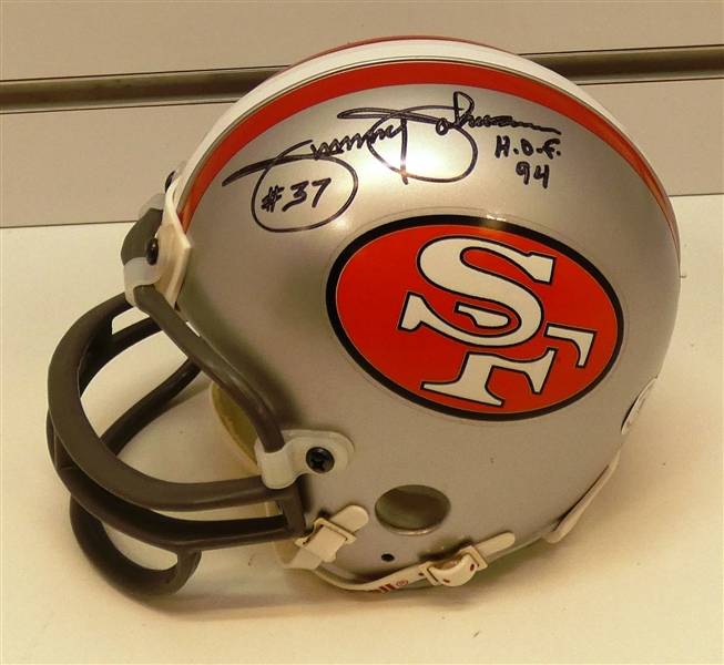 Jimmy Johnson Autographed 49ers Mini Helmet