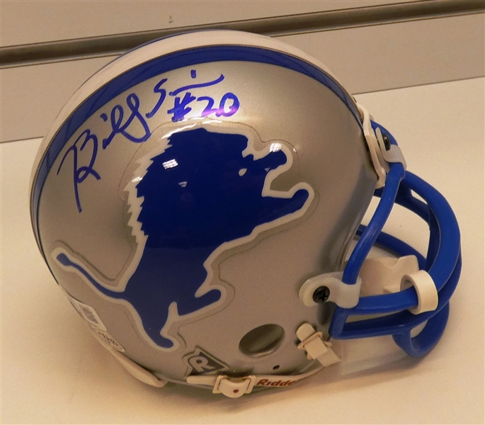 Billy Sims Autographed Lions Mini Helmet