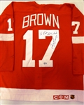 Doug Brown Game Worn Autographed 1995/96 Red Wings Jersey