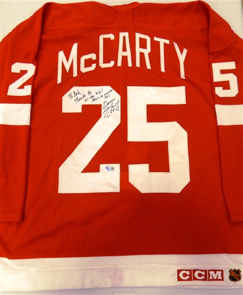 Darren McCarty 1995 Playoffs Tagged Autographed Red Wings Jersey