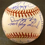 1968 Detroit Tigers Team Signed Baseball (24 Signatures)