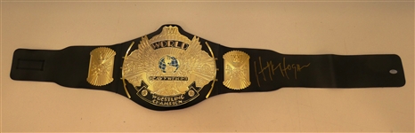 Hulk Hogan Autographed Toy WWF Heavyweight Championship Belt