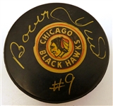 Bobby Hull Autographed Vintage Blackhawks Puck