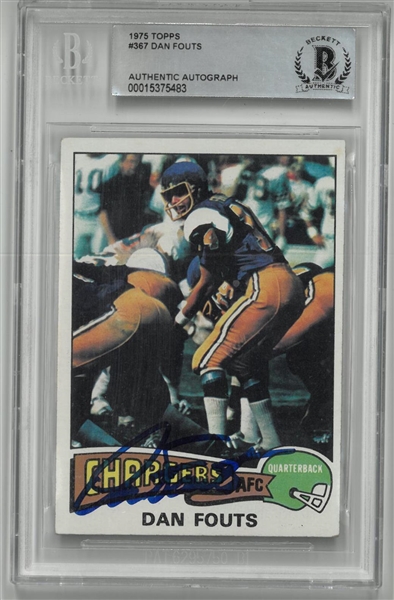 Dan Fouts Autographed 1975 Topps Rookie Card