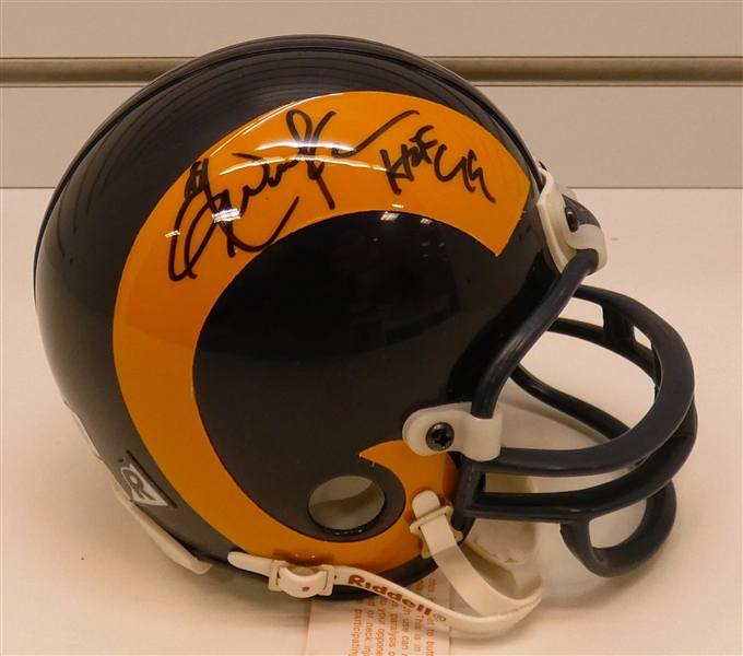 Eric Dickerson Autographed Rams Mini Helmet