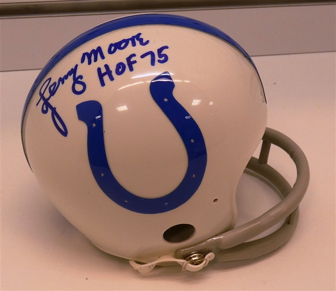 Lenny Moore Autographed Colts Mini Helmet