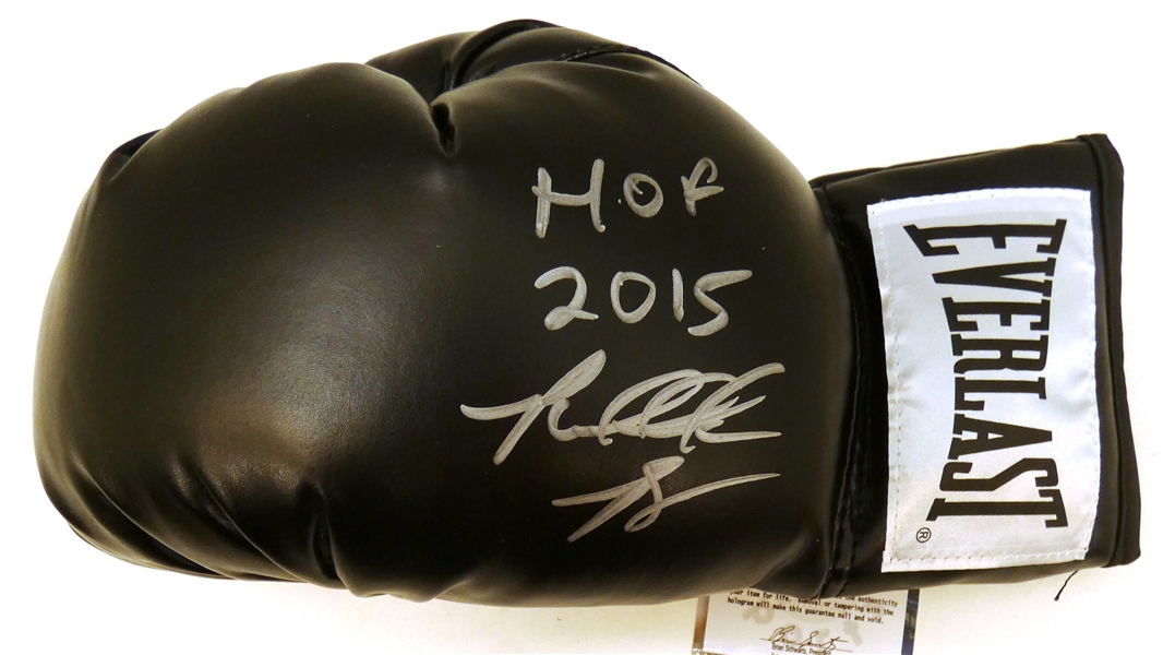 Riddick Bowe Autographed Boxing Glove