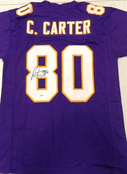 Cris Carter Autographed Custom Jersey