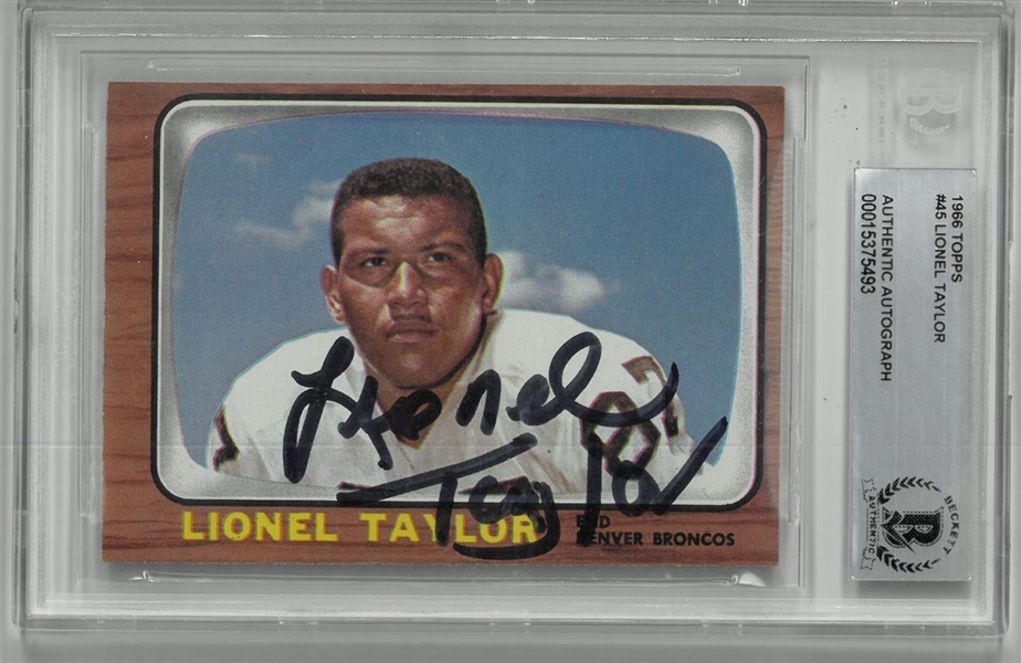 Lionel Taylor Autographed 1966 Topps