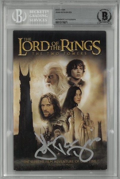 Lot Detail - John Rhys-Davies Autographed Lord of the Rings DVD Cover