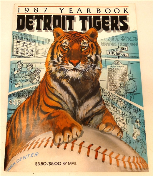 1987 Detroit Tigers Yearbook Signed by 40
