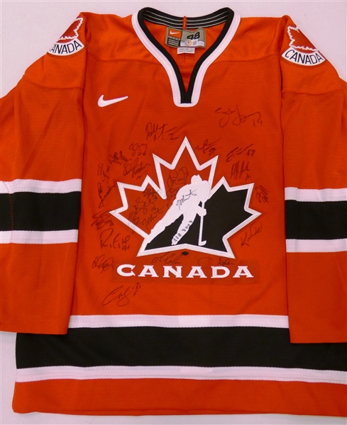 2002 Canada Gold Medal Team Signed Jersey