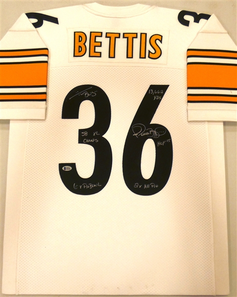 Jerome Bettis Autographed Inscribed Steelers Jersey