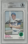Willie Mays Autographed 1973 Topps