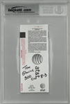 Tom Glavine BAS 10 300th Win Autographed Ticket