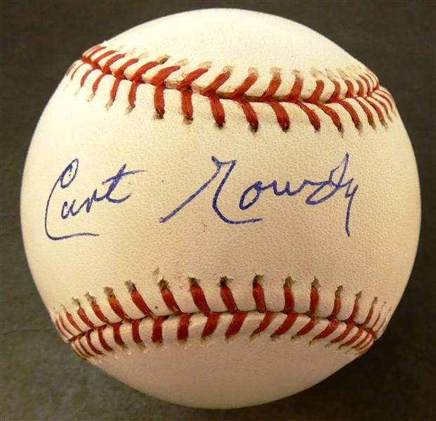 Curt Gowdy Autographed Baseball