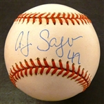 A.J. Sager Autographed Baseball
