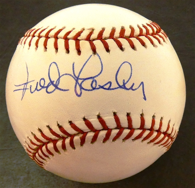 Fred Lasher Autographed Baseball