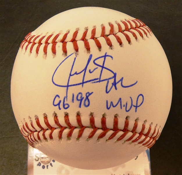 Juan Gonzalez Autographed Baseball
