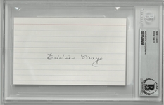 Eddie Mayo Autographed 3x5 Index Card