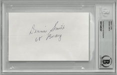 Dennis Smith Autographed 3x5 Index Card (1968 Tigers Batboy)