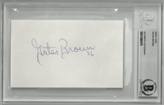 Gates Brown Autographed 3x5 Index Card