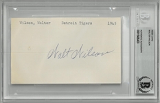 Walter Wilson Autographed 3x5 Index Card