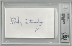 Mickey Stanley Autographed 3x5 Index Card