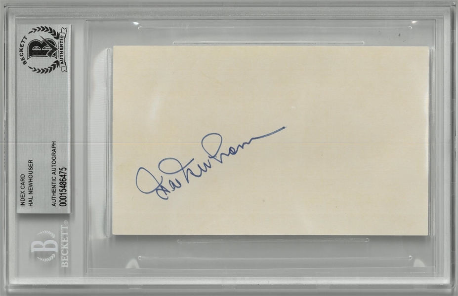 Hal Newhouser Autographed 3x5 Index Card