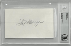 Hal Naragon Autographed 3x5 Index Card