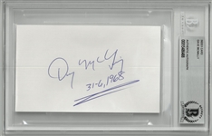 Denny McLain Autographed 3x5 Index Card