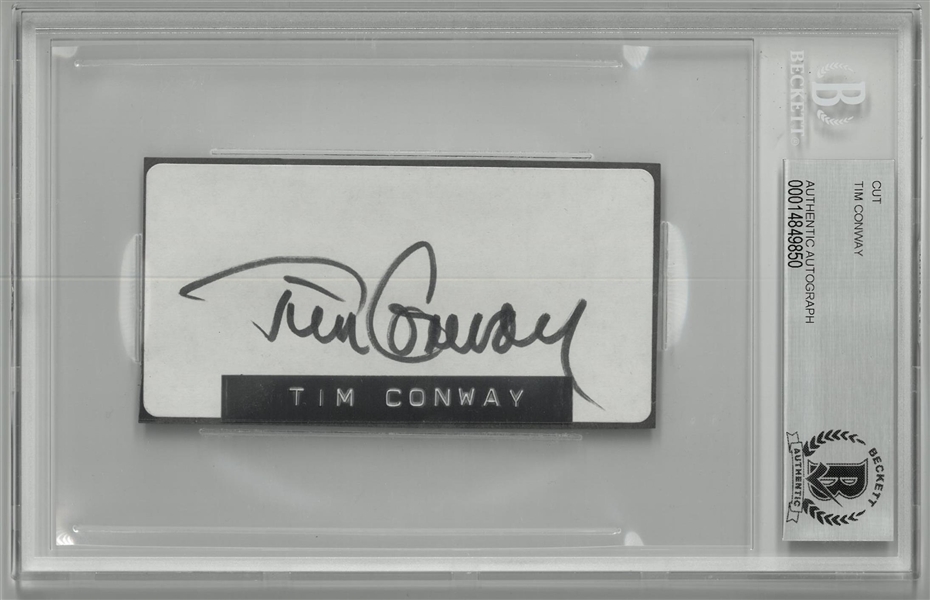 Tim Conway Autographed 2x3 Cut