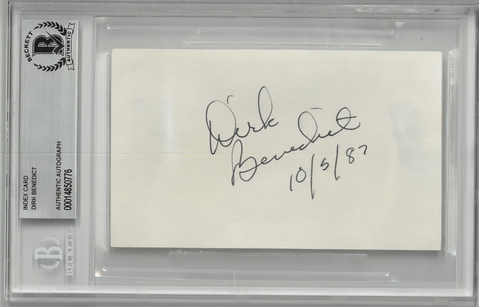 Dirk Benedict Autographed 3x5 Index Card