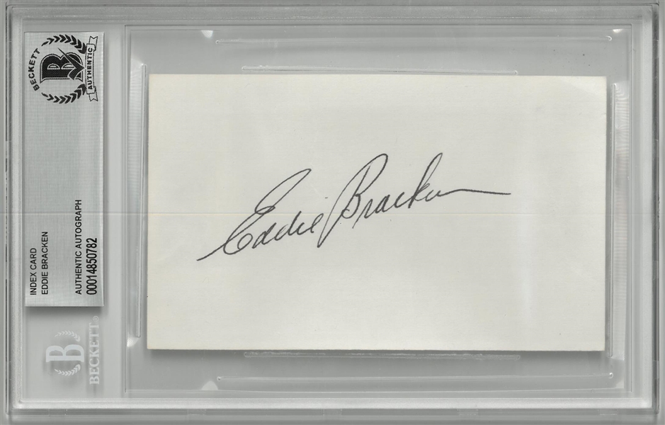 Eddie Bracken Autographed 3x5 Index Card